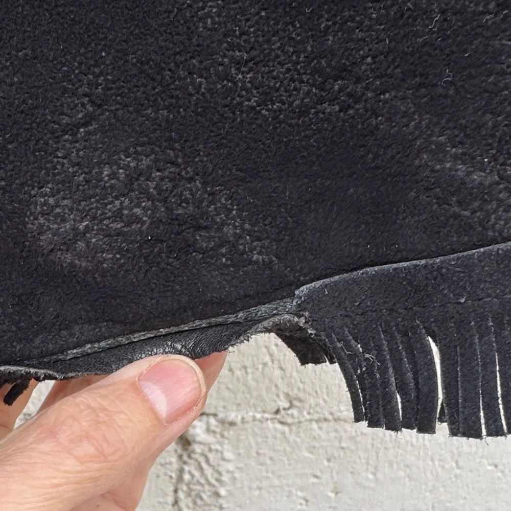 Maje Envela Black Suede Fringe Skirt Size 4 (estimated) - Picture 13 of 16